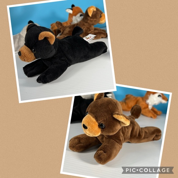 Unipak Tree House 5 Animal Hide-Away Play Set Plush Chipmunk Raccoon Fox 2 Bears - Picture 13 of 17
